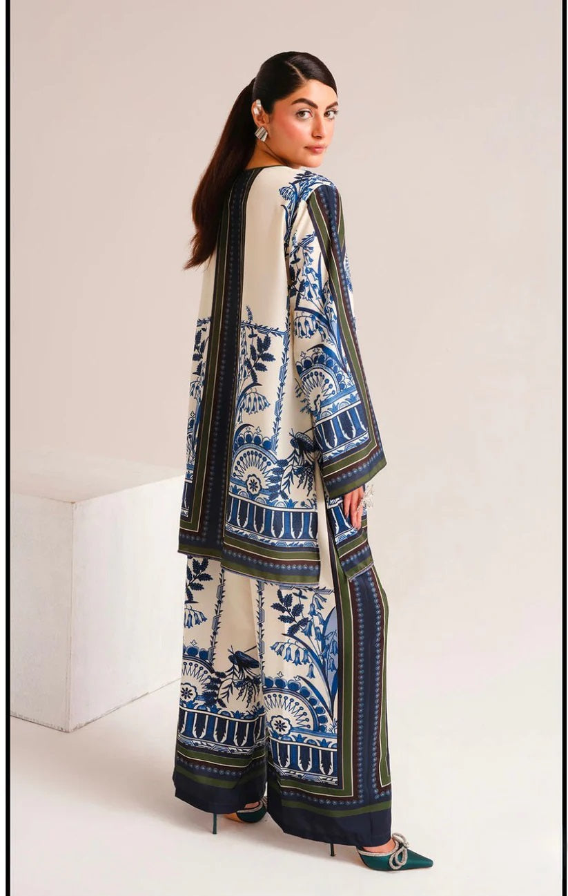 Silk Floral Plazo 2pc