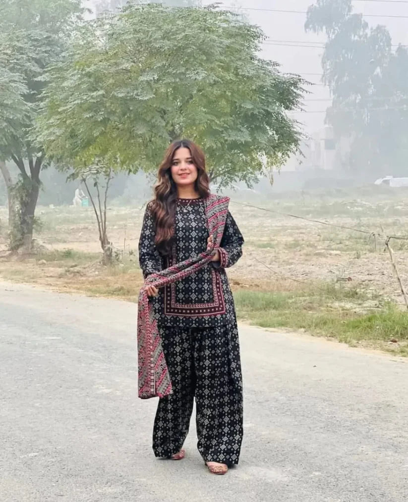 Digital Printed 3pcs (Farshi Shalwar) اجراک سخن