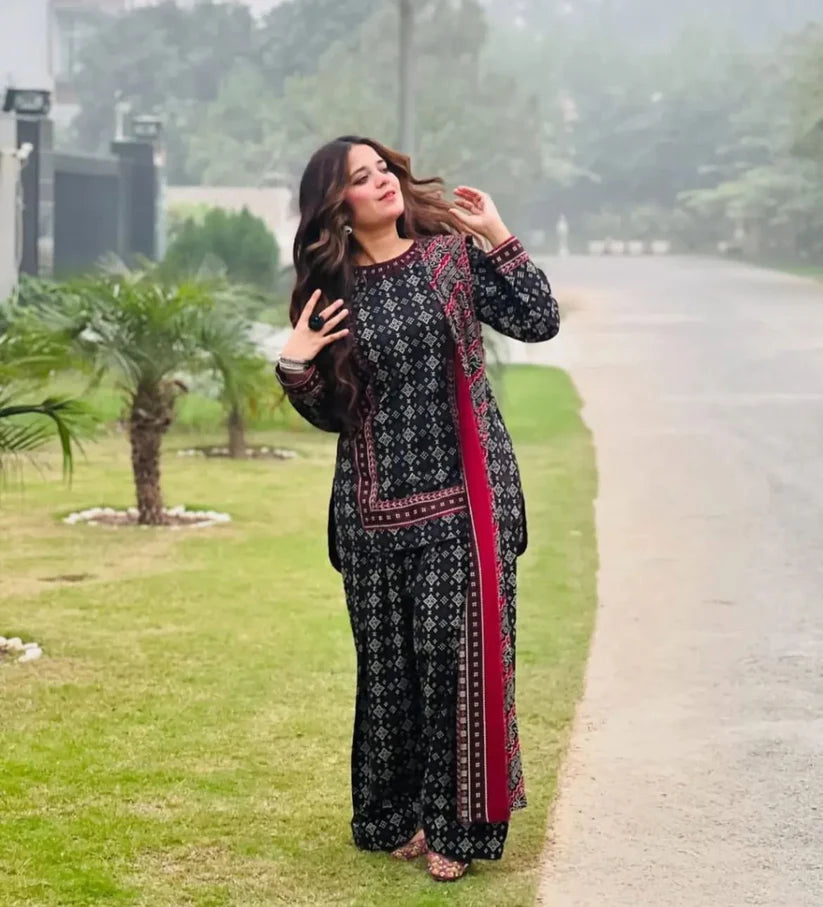 Digital Printed 3pcs (Farshi Shalwar) اجراک سخن